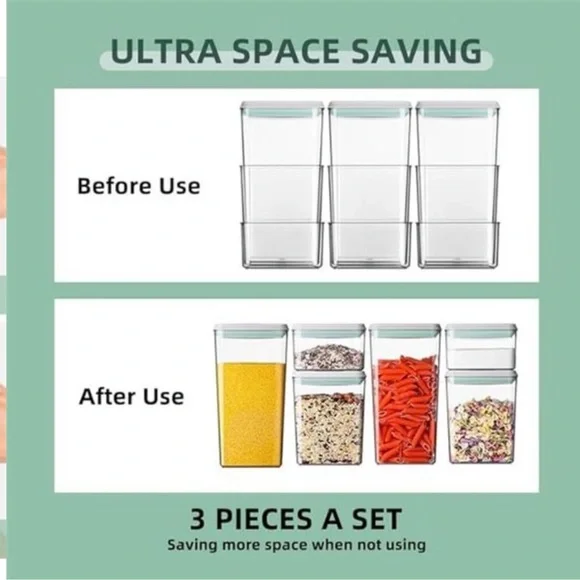 Ankou Airtight Food Storage Container Sets with Lids 6Pcs Pop Containers
